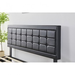 Pat Tapițat Premium Catifea 140/160x200 cm, Somiera Inclusa, Negru, Fara Saltea