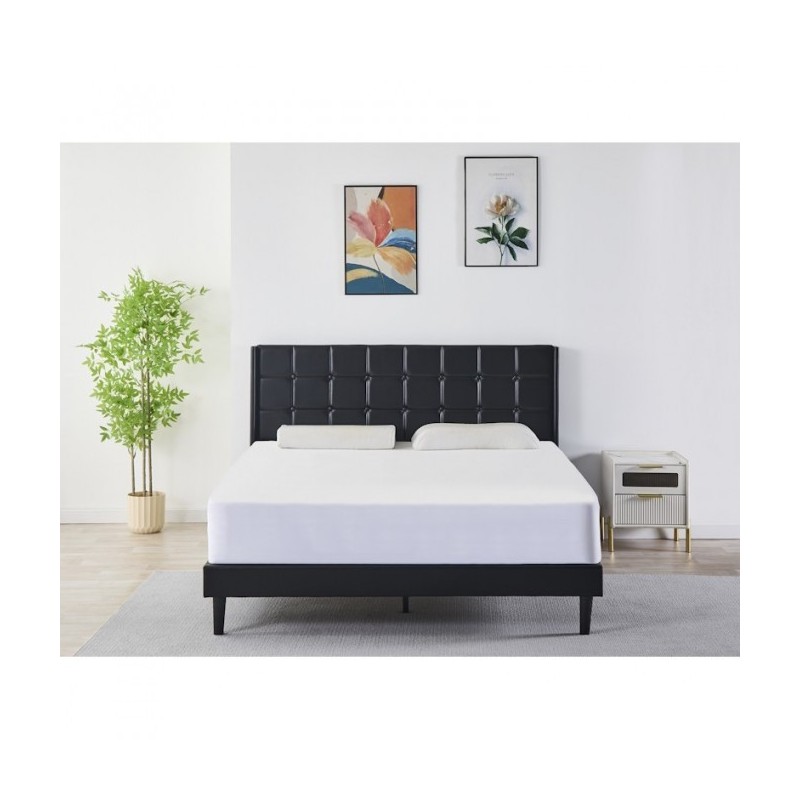 Pat Tapițat Premium Catifea 140/160x200 cm, Somiera Inclusa, Negru, Fara Saltea cod 6230 Pat Tapițat Premium Catifea 140/160x200 cm, Somiera Inclusa, Negru, Fara Saltea cod 6230