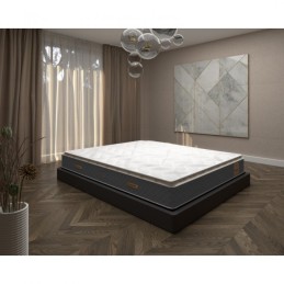 Saltea  Romesa Cu Topper Silver, Plasa de Arcuri + Conglomerat de Spuma Poliuretanica, 29 cm grosime | Romesa