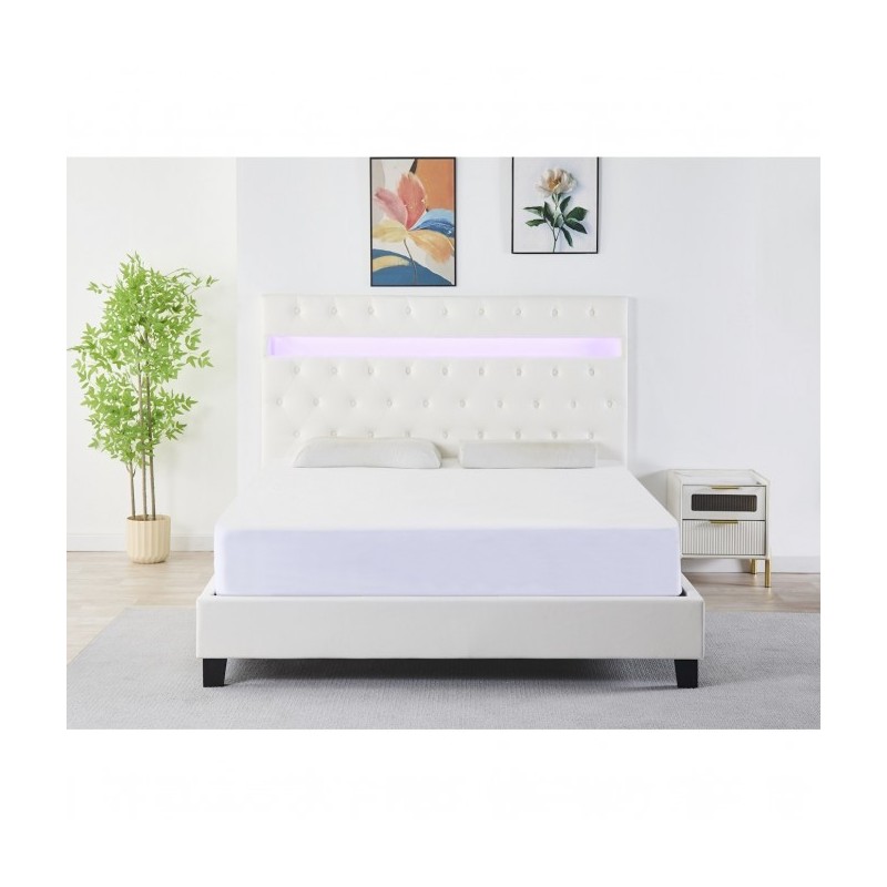 Pat Tapițat Premium Catifea 160x200 cm, Somiera Inclusa, Alb, Fara Saltea cod FB-18 Pat Tapițat Premium Catifea 160x200 cm, Somiera Inclusa, Alb, Fara Saltea cod FB-18